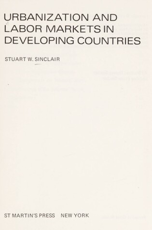 Cover of Urbanization and Labor Markets in Developing Countries