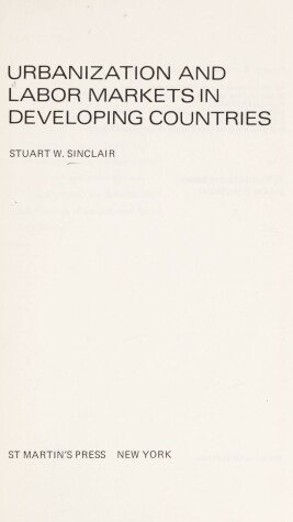 Book cover for Urbanization and Labor Markets in Developing Countries