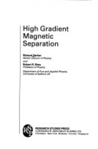 Cover of High Gradient Magnetic Separation