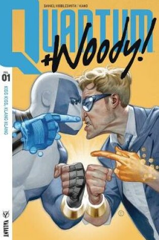 Cover of Quantum and Woody! (2017) Volume 1: Kiss Kiss, Klang Klang
