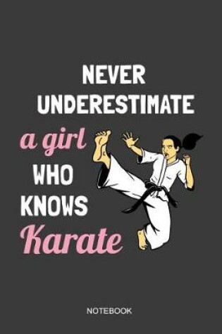 Cover of Never Underestimate A Girl Who Knows Karate Notebook