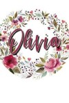 Book cover for Olivia Floral Wreath Personalized Notebook