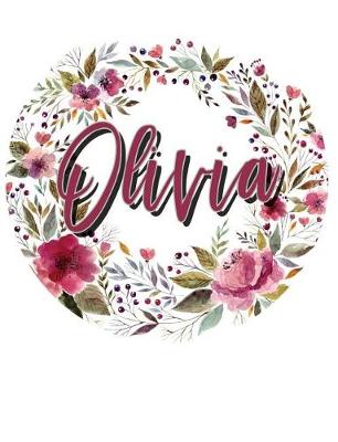 Cover of Olivia Floral Wreath Personalized Notebook