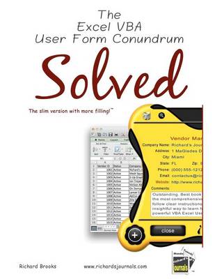Book cover for The Excel VBA User Form Conundrum Solved