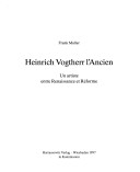 Book cover for Heinrich Vogtherr l'Ancien