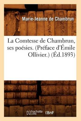 Book cover for La Comtesse de Chambrun, Ses Poésies. (Préface d'Émile Ollivier.) (Éd.1893)