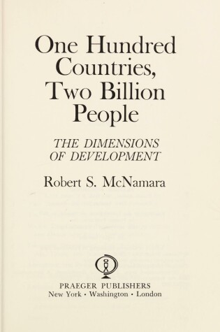 Cover of One Hundred Countries, Two Billion People