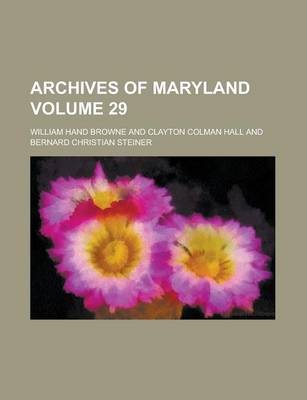 Book cover for Archives of Maryland (V.26)