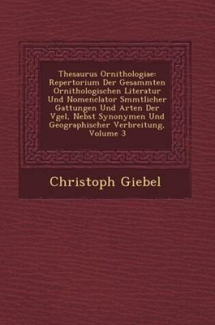 Cover of Thesaurus Ornithologiae