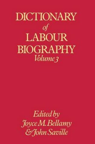 Cover of Dictionary of Labour Biography