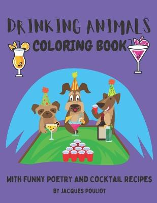 Book cover for Drinking Animals Coloring Book