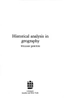 Book cover for Historical Analysis in Geography