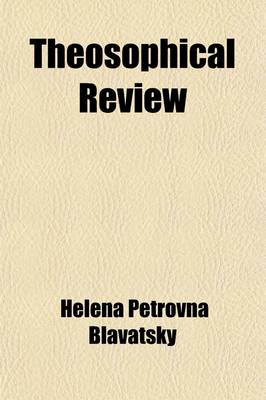 Book cover for Theosophical Review (Volume 16)