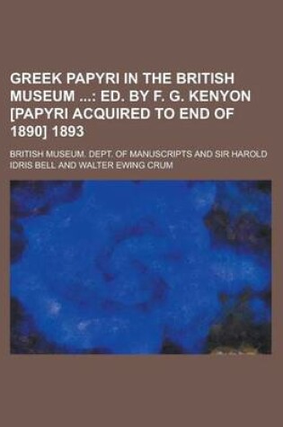 Cover of Greek Papyri in the British Museum