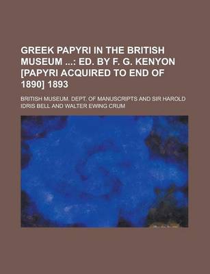 Book cover for Greek Papyri in the British Museum