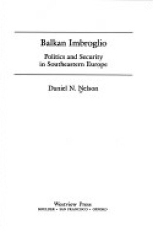 Cover of Balkan Imbroglio