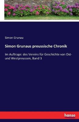 Book cover for Simon Grunaus preussische Chronik