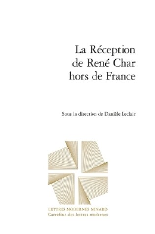 Cover of La Reception de Rene Char Hors de France