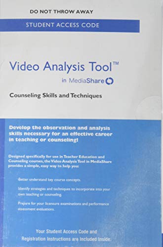 Book cover for Video Analysis Tool for Counseling Skills in MediaShare -- Standalone Access Card