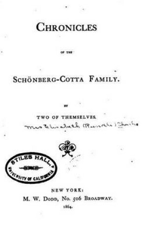 Cover of Chronicles of the Schoenberg-Cotta Family