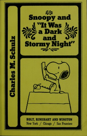 Book cover for Snoopy and "It Was a Dark and Stormy Night"