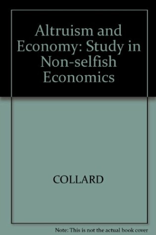 Cover of Altruism and Economy