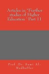 Book cover for Articles in "Further studies of Higher Education ' Part 11