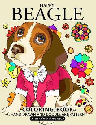 Book cover for Happy Beagle Coloring Book