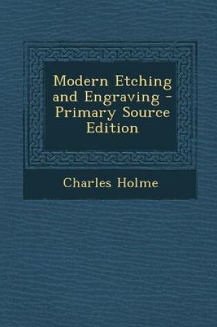 Cover of Modern Etching and Engraving