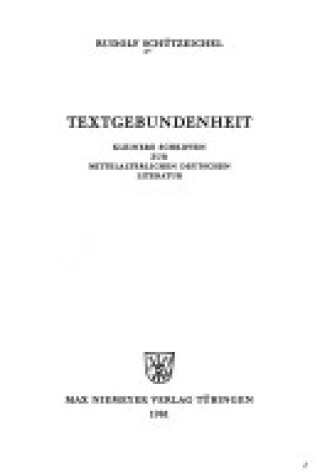 Cover of Textgebundenheit