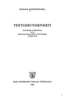 Book cover for Textgebundenheit