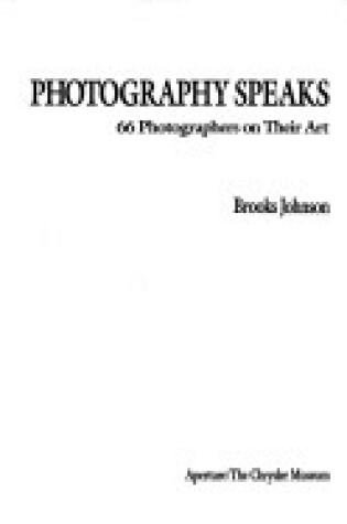 Cover of Photography Speaks