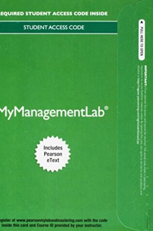 Cover of 2014 Mylab Management with Pearson Etext -- Access Card -- For International Business