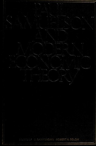 Book cover for Paul Samuelson and Modern Economic Theory