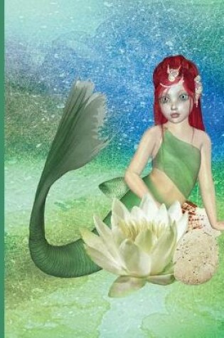 Cover of Mermaid Lotus Flower Watercolor Composition Notebook, Blank Sketch Paper