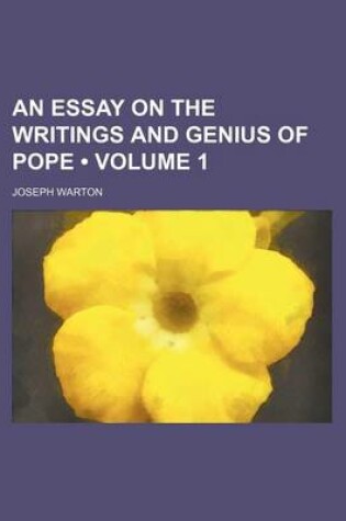 Cover of An Essay on the Writings and Genius of Pope (Volume 1)