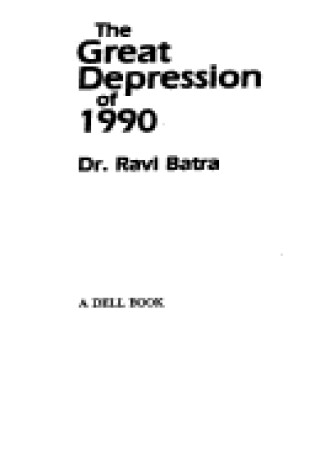 Cover of Great Depression of 1990