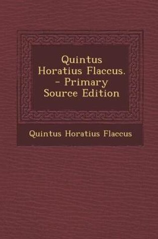 Cover of Quintus Horatius Flaccus.