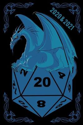 Book cover for RPG D20 Dice Bordgame blue Dragon Calendar