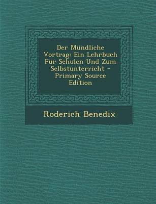 Book cover for Der Mundliche Vortrag