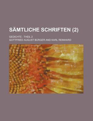 Book cover for Samtliche Schriften; Gedichte