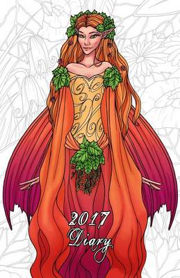 Book cover for 2017 Fantasy Creatures Colouring Diary
