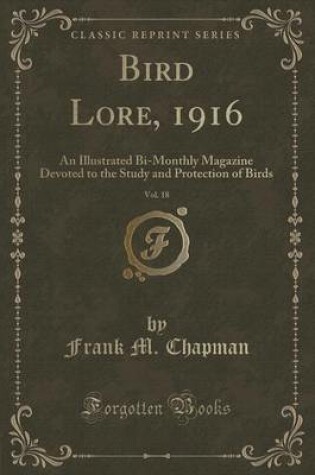 Cover of Bird Lore, 1916, Vol. 18