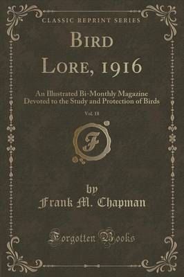 Book cover for Bird Lore, 1916, Vol. 18