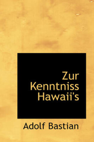 Cover of Zur Kenntniss Hawaii's