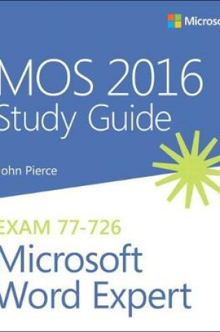 Cover of MOS 2016 Study Guide for Microsoft Word Expert