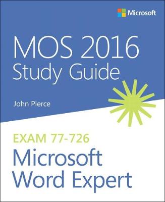 Book cover for MOS 2016 Study Guide for Microsoft Word Expert