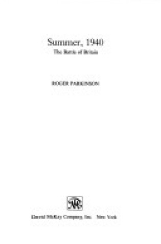 Cover of Summer, 1940