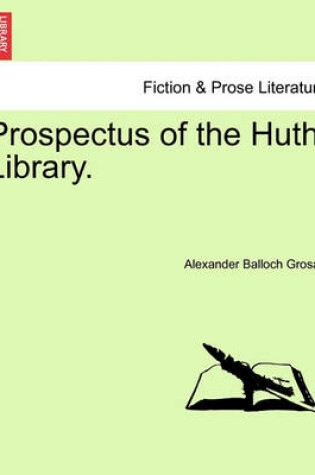 Cover of Prospectus of the Huth Library.