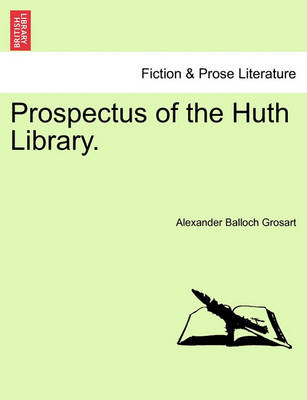 Book cover for Prospectus of the Huth Library.